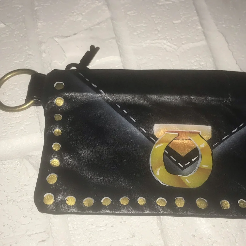 Black Hand Painted Clutch